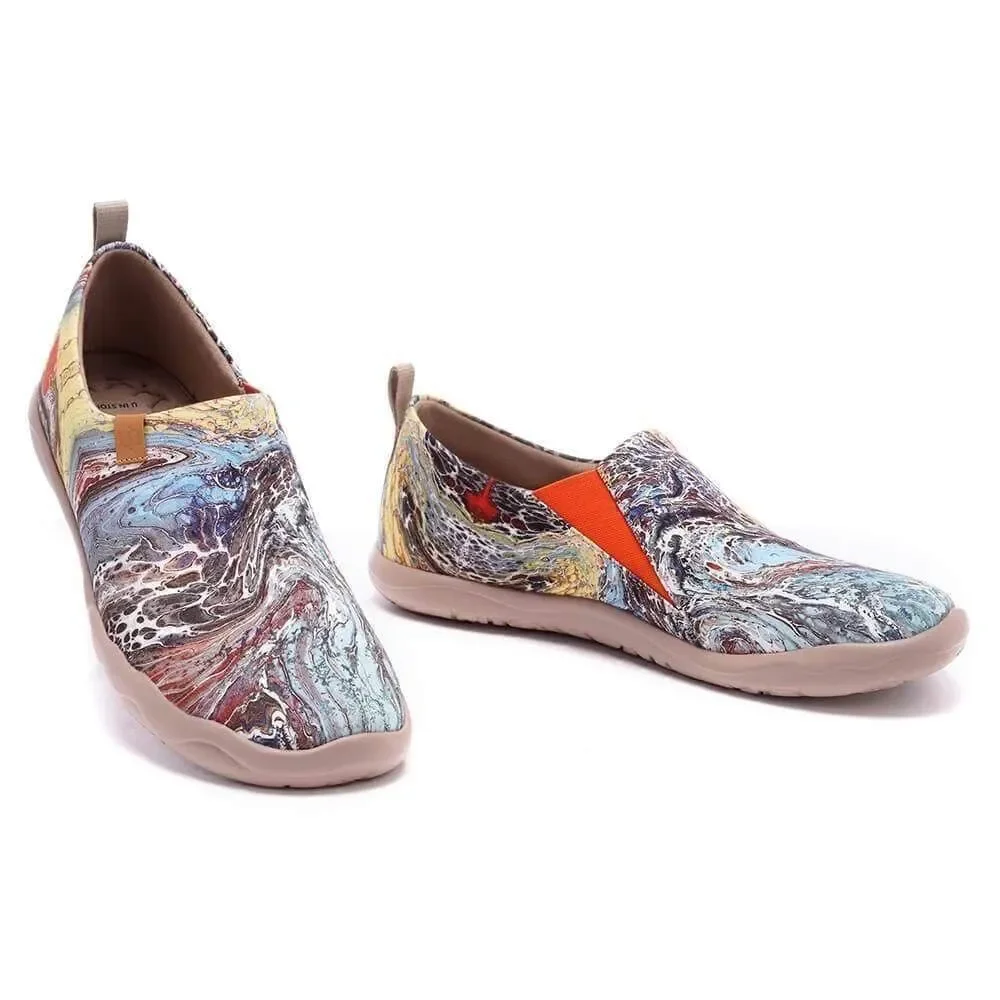 UIN Men's Walking Shoes Slip On Loafers (Arts & Drafts Toledo) New No Box